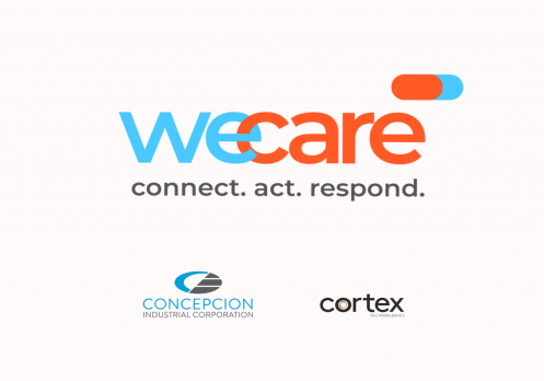 WeCARE Logo with CIC logo and Cortex logo