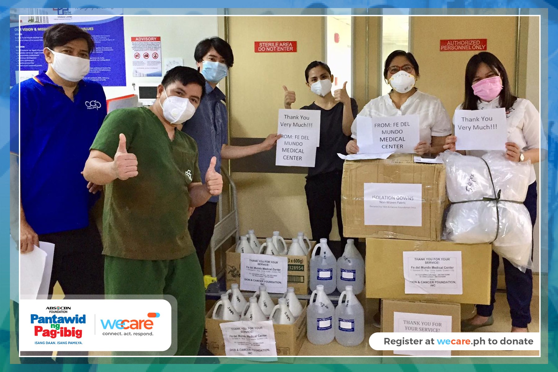 WeCARE delivers PPEs and supplies where it's most needed. CIC's corporate responsibility effort
